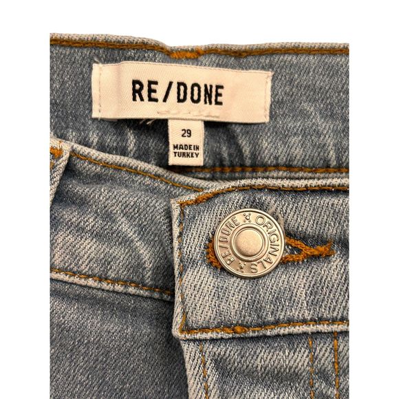 RE/DONE NWT 90s Ultra High Rise Ankle Crop Jeans  Size 29 Costa Indigo - Picture 5 of 5